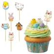 dekoracje do muffinek babeczek swieconki na wielkanoc pikery wielkanocna radosc 6 szt