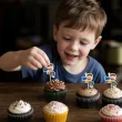 dekoracje do muffinek na dzien chlopaka pikery szpilki na babeczki super chlopak w pelerynie x6
