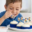 dekoracje do muffinek na dzien chlopaka pikery szpilki na babeczki super chlopak w pelerynie x6