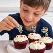 dekoracje do muffinek na dzien chlopaka pikery szpilki na babeczki super chlopak w pelerynie x6