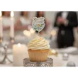 dekoracje do muffinek pikery na babeczki 50 rocznica slubu eukaliptus beauty zlote gody x6