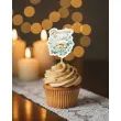 dekoracje do muffinek pikery na babeczki 50 rocznica slubu eukaliptus beauty zlote gody x6