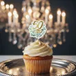 dekoracje do muffinek pikery na babeczki 50 rocznica slubu eukaliptus beauty zlote gody x6