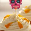 dekoracje do muffinek przekasek na dia de los muertos halloween pikery szpilki czaszki x6