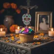 dekoracje do muffinek przekasek na dia de los muertos halloween pikery szpilki czaszki x6