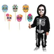 dekoracje do muffinek przekasek na dia de los muertos halloween pikery szpilki czaszki x6