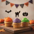 dekoracje do muffinek przekasek na halloween pikery szpilki mix ozdoby 6 szt