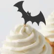 dekoracje do muffinek przekasek na halloween pikery szpilki nietoperze 6 szt