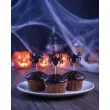 dekoracje do muffinek przekasek na halloween pikery szpilki pajaki czarne ozdoby 6 szt