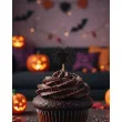 dekoracje do muffinek przekasek na halloween pikery szpilki pajaki czarne ozdoby 6 szt