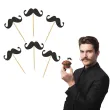 dekoracje do muffinek przekasek na movember pikery wasy czarne 6 szt