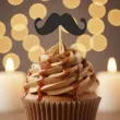 dekoracje do muffinek przekasek na movember pikery wasy czarne 6 szt