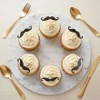 dekoracje do muffinek przekasek na movember pikery wasy czarne 6 szt