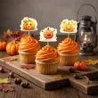 dekoracje do muffinek przekasek pikery szpilki happy halloween swieto dyni 6 szt