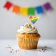 dekoracje do mufinek na pride month parade rownosci pikery teczowe serca lgbt 6 szt
