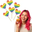 dekoracje do mufinek na pride month parade rownosci pikery teczowe serca lgbt 6 szt