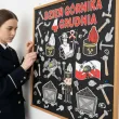 dekoracje do szkoly na gazetke tablice okno barborka dzien gornika ozdoby do powieszenia