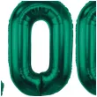 dekoracje na 100 urodziny zestaw balonow xl liczba 100 butelkowy zielony 39 dgt 2 szt