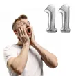 dekoracje na 11 urodziny rocznice zestaw balonow liczba 11 srebrny 39 dgt 2 elementy