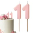 dekoracje na 11 urodziny swieczki na tort liczba 11 rozowy 4 5 cm 2 szt