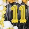 dekoracje na 11 urodziny zestaw balonow liczba 11 zloty 33 dgt 2 elementy
