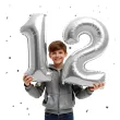 dekoracje na 12 urodziny rocznice zestaw balonow liczba 12 srebrny 39 dgt 2 elementy