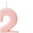 dekoracje na 12 urodziny swieczki na tort liczba 12 rozowy 4 5 cm 2 szt