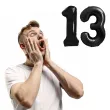 dekoracje na 13 urodziny rocznice zestaw balonow xl liczba 13 czarny 39 dgt 2 szt