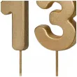 dekoracje na 13 urodziny swieczki na tort liczba 13 zloty 4 5 cm 2 szt