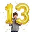 dekoracje na 13 urodziny zestaw balonow liczba 13 zloty 33 dgt 2 elementy