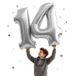 dekoracje na 14 urodziny rocznice zestaw balonow liczba 14 srebrny 39 dgt 2 elementy