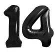 dekoracje na 14 urodziny rocznice zestaw balonow xl liczba 14 czarny 39 dgt 2 szt