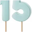 dekoracje na 15 urodziny swieczki na tort liczba 15 niebieski 4 5 cm 2 szt