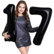 dekoracje na 17 urodziny rocznice zestaw balonow xl liczba 17 czarny 39 dgt 2 szt
