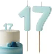 dekoracje na 17 urodziny swieczki na tort liczba 17 niebieski 4 5 cm 2 szt