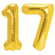 dekoracje na 17 urodziny zestaw balonow liczba 17 zloty 33 dgt 2 elementy