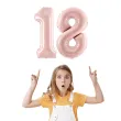 dekoracje na 18 urodziny osiemnastke zestaw balonow liczba 18 rozowy jasny 34 dgt 2 szt