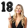 dekoracje na 18 urodziny osiemnastke zestaw balonow xl liczba 18 czarny 39 dgt 2 szt