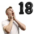 dekoracje na 18 urodziny osiemnastke zestaw balonow xl liczba 18 czarny 39 dgt 2 szt