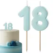 dekoracje na 18 urodziny swieczki na tort liczba 18 niebieski 4 5 cm 2 szt