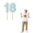 dekoracje na 18 urodziny swieczki na tort liczba 18 niebieski 4 5 cm 2 szt
