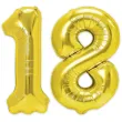 dekoracje na 18 urodziny zestaw balonow liczba 18 zloty 33 dgt 2 elementy