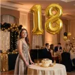 dekoracje na 18 urodziny zestaw balonow liczba 18 zloty 33 dgt 2 elementy
