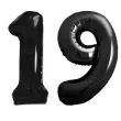 dekoracje na 19 urodziny rocznice zestaw balonow xl liczba 19 czarny 39 dgt 2 szt