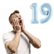 dekoracje na 19 urodziny zestaw balonow liczba 19 miebieski 34 dgt 2 szt
