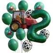 dekoracje na 2 urodziny zestaw balonow farma czerwony traktor wiejskie party