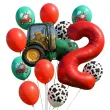 dekoracje na 2 urodziny zestaw balonow farma zielony traktor wiejskie party