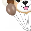 dekoracje na 2 urodziny zestaw balonow piesek pies liczba 2 brazowy 12 szt duzy