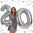 dekoracje na 20 urodziny rocznice zestaw balonow liczba 20 srebrny 39 dgt 2 elementy