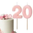dekoracje na 20 urodziny swieczki na tort liczba 20 rozowy 4 5 cm 2 szt
